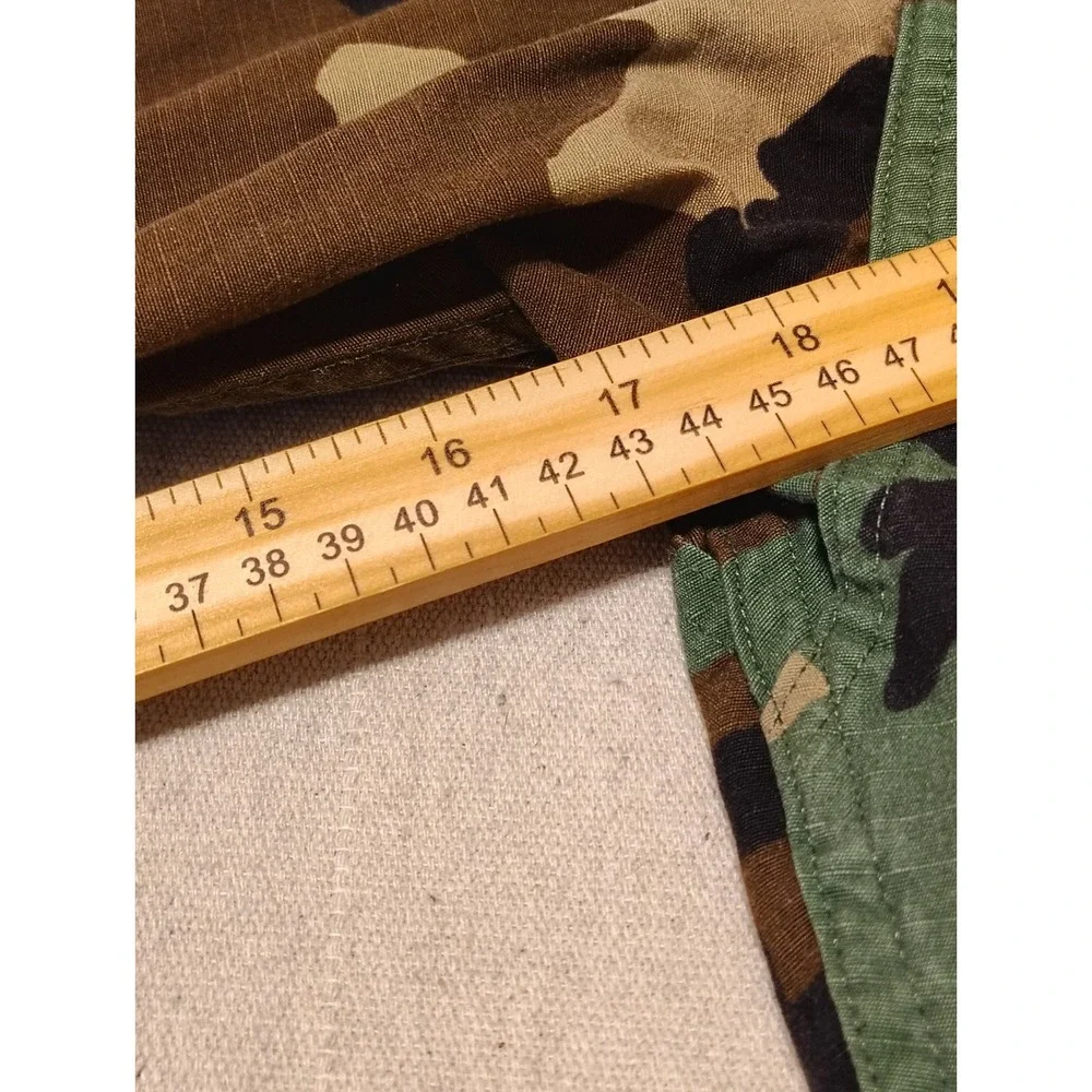 American Apparel Woodland Camouflage Combat Coat Ripstop Jacket Small Short